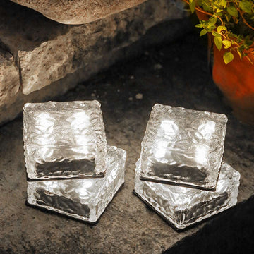 4pcs Ice Cube Solar LED Lights-Outdoor Decor Lawn Lamp-For Landscape Garden